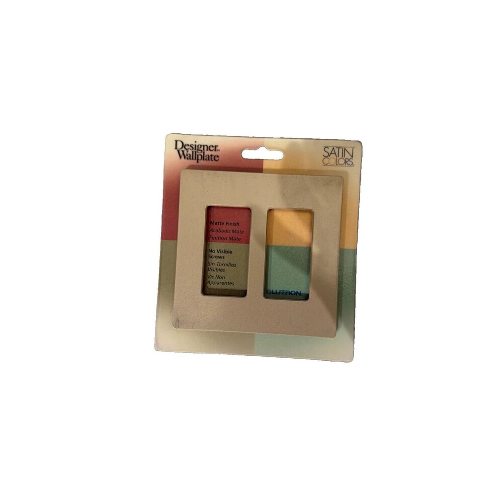 Lutron Satin Colors SC-2-DS 2 Gang Screwless Wallplate Desert Stone Matte